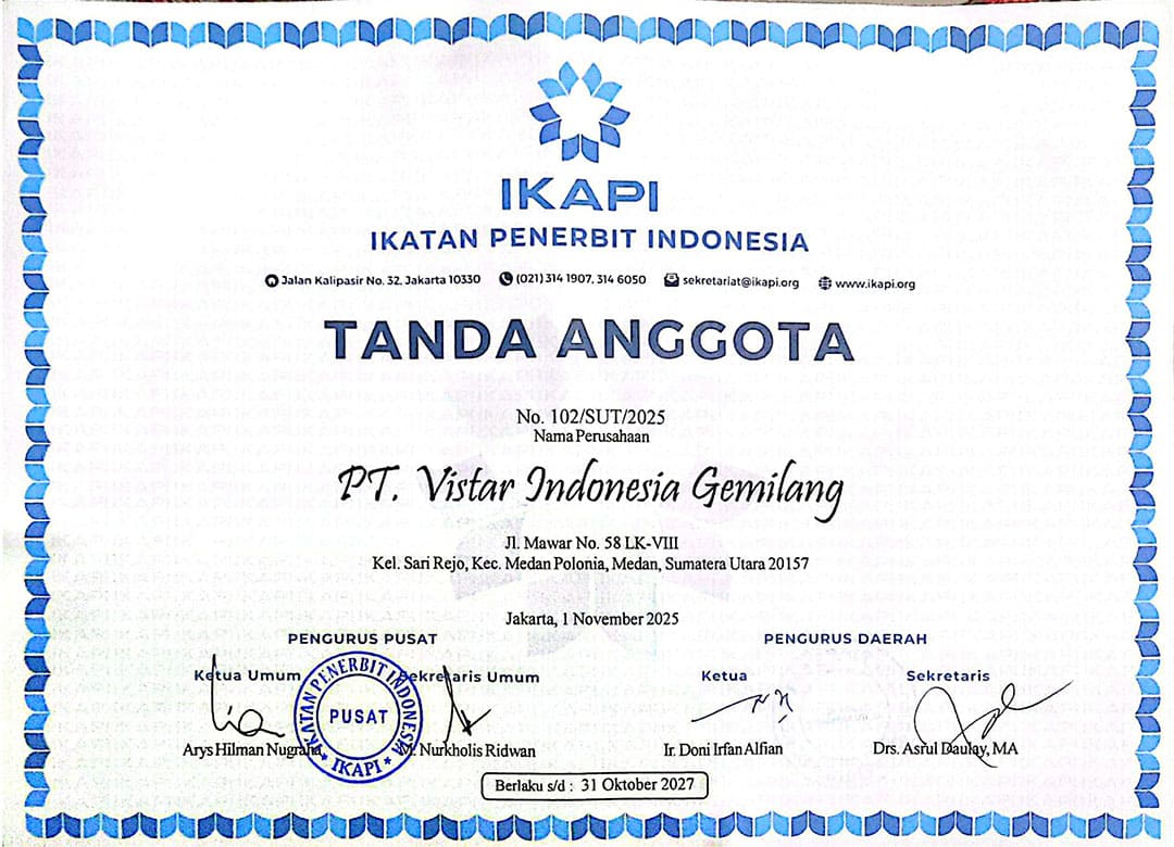 Sertifikat IKAPI Vistar Indonesia Gemilang
